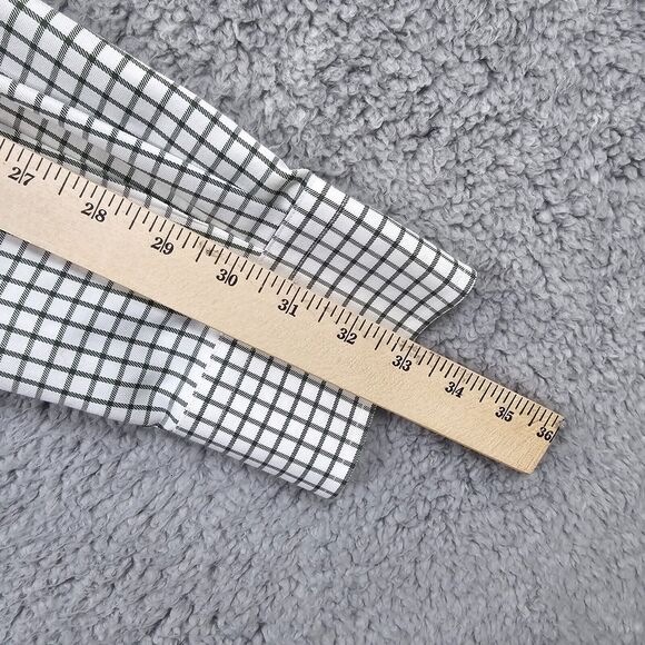 Peter Millar Men's Gray White Checker Long Sleeve Button Up Shirt Size XL - Picture 12 of 13